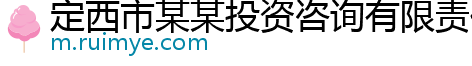 定西市某某投资咨询有限责任公司